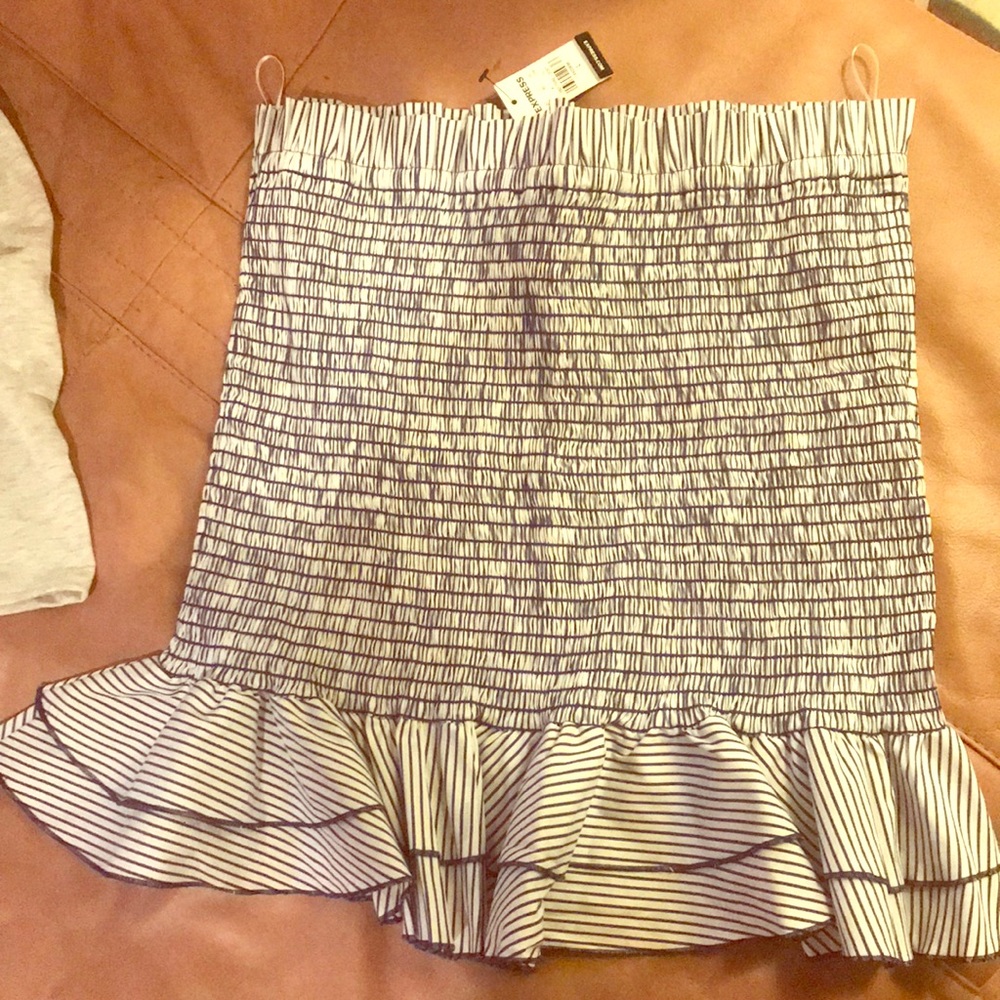 EXPRESS striped skirt/top